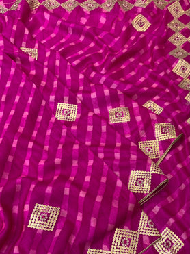 Tussore Saree Pink In Colour