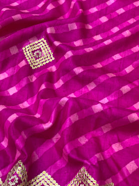 Tussore Saree Pink In Colour