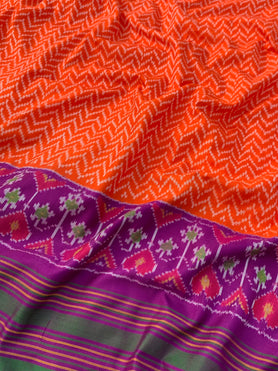 Patola Saree Orange In Colour