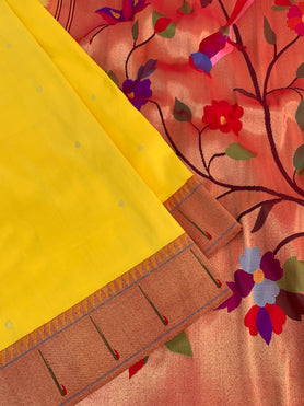 Paithani Saree Yellow In Color