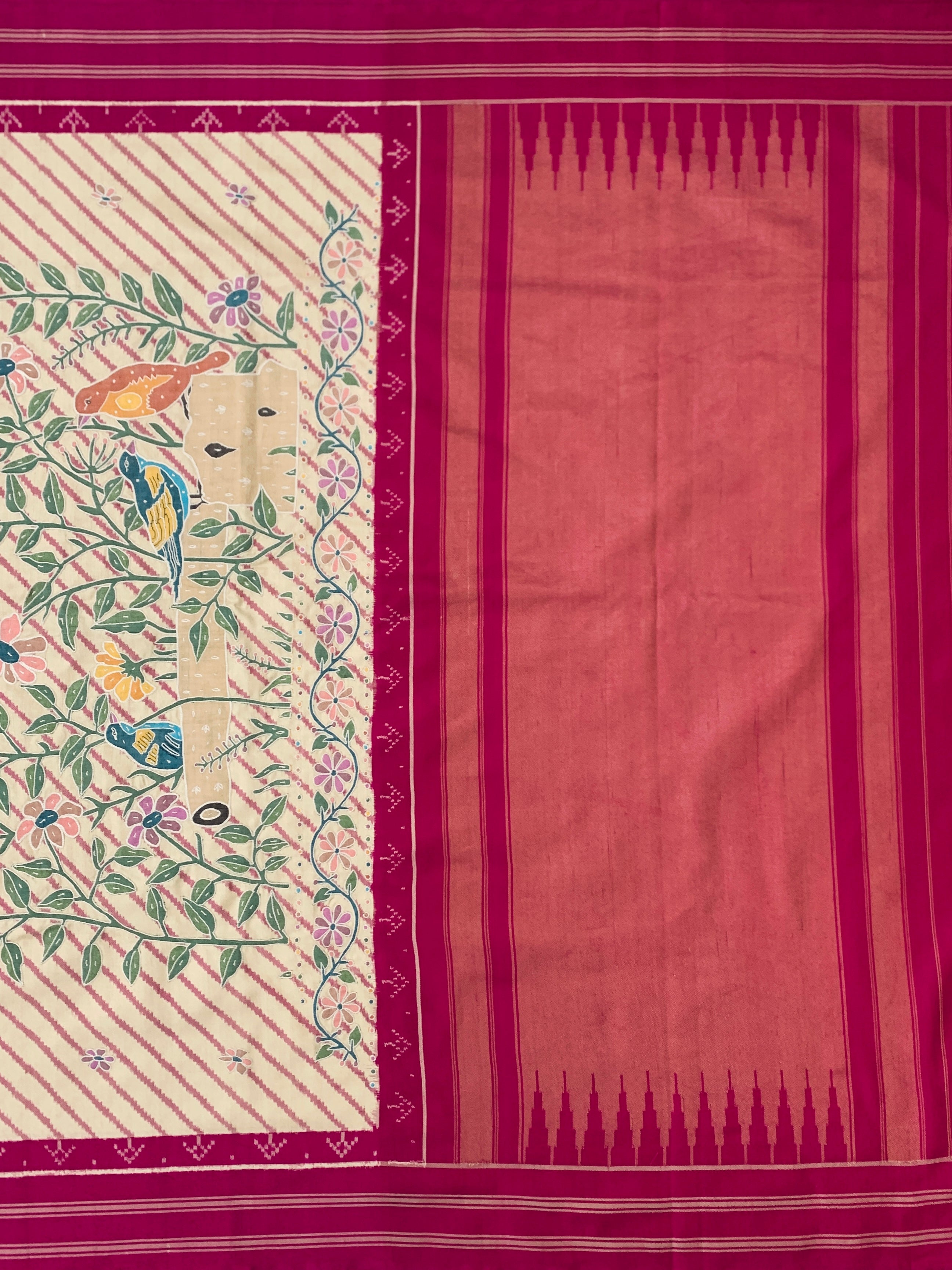 Patola Saree Cream In Colour
