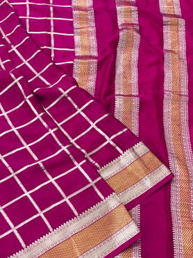 Mysore Silk Saree Pink In Colour