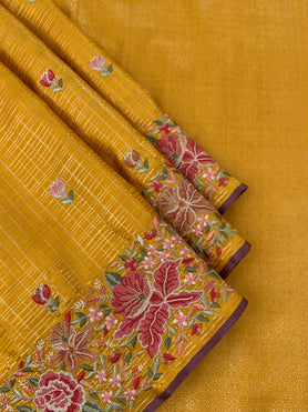 kanjeevaram Silk Saree Mustard In Colour