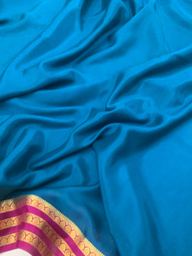 Mysore Silk Saree Blue In Colour