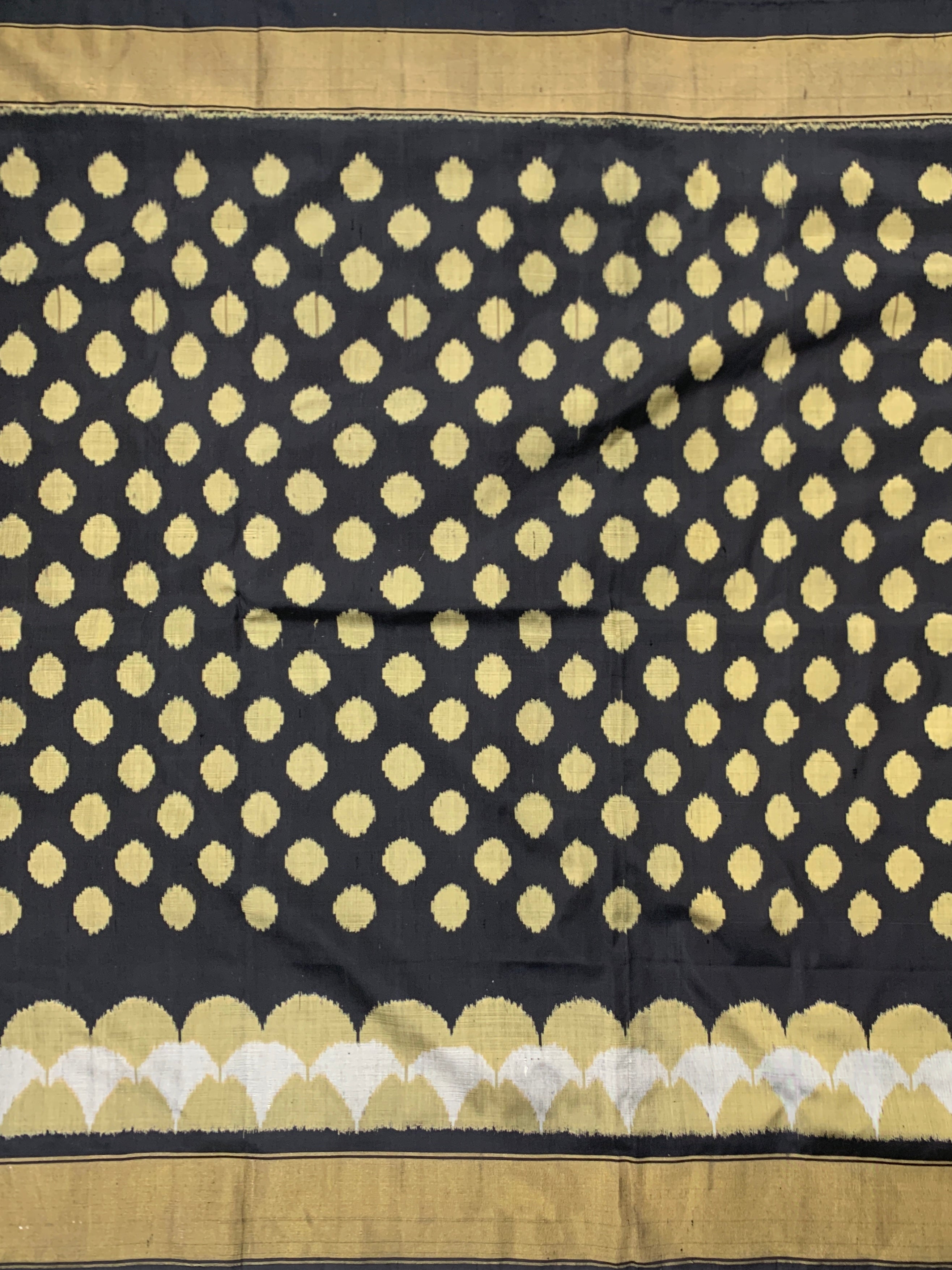 Ikat Saree Black In Colour