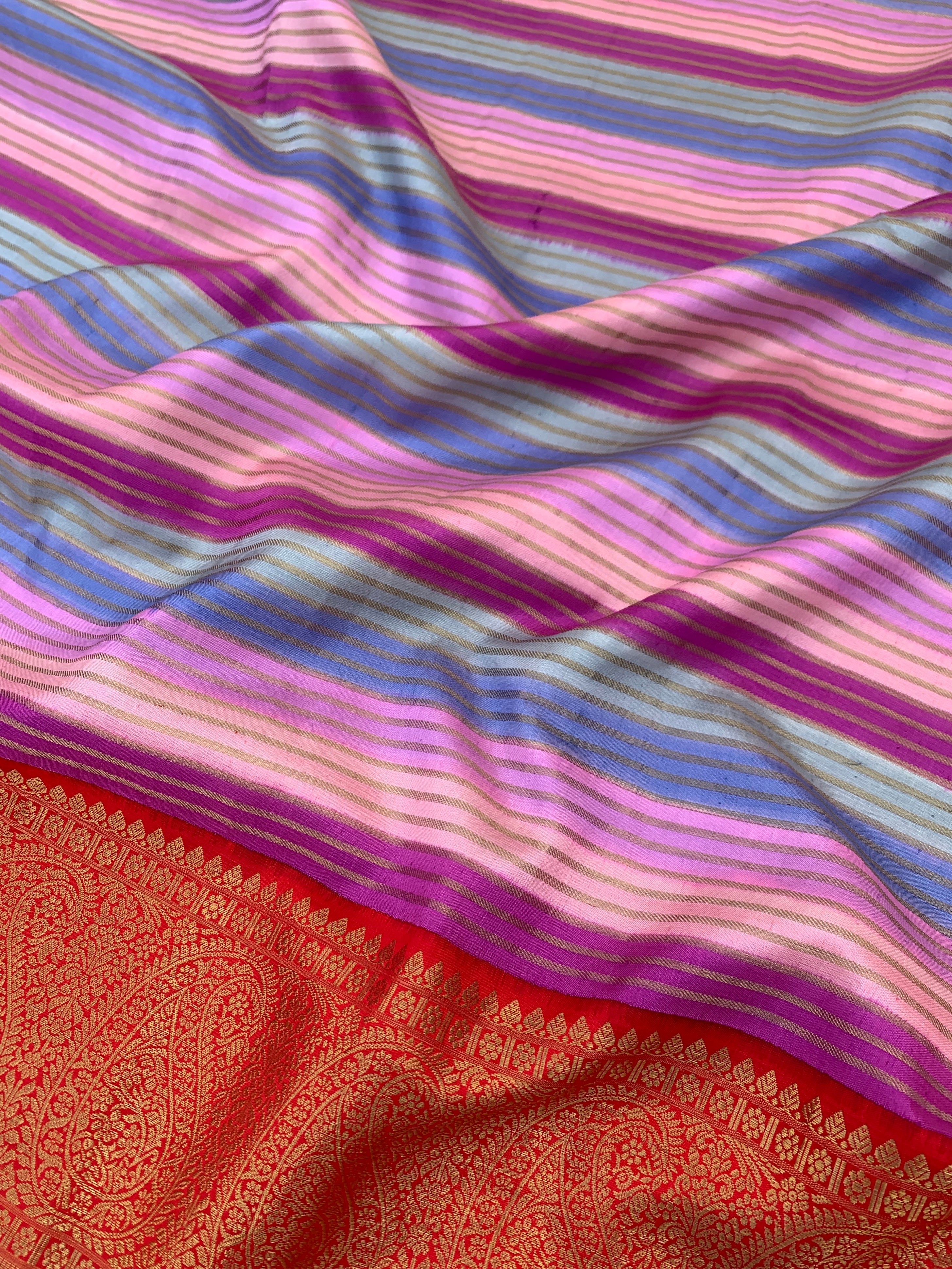 kanjeevaram brush painted Saree 
