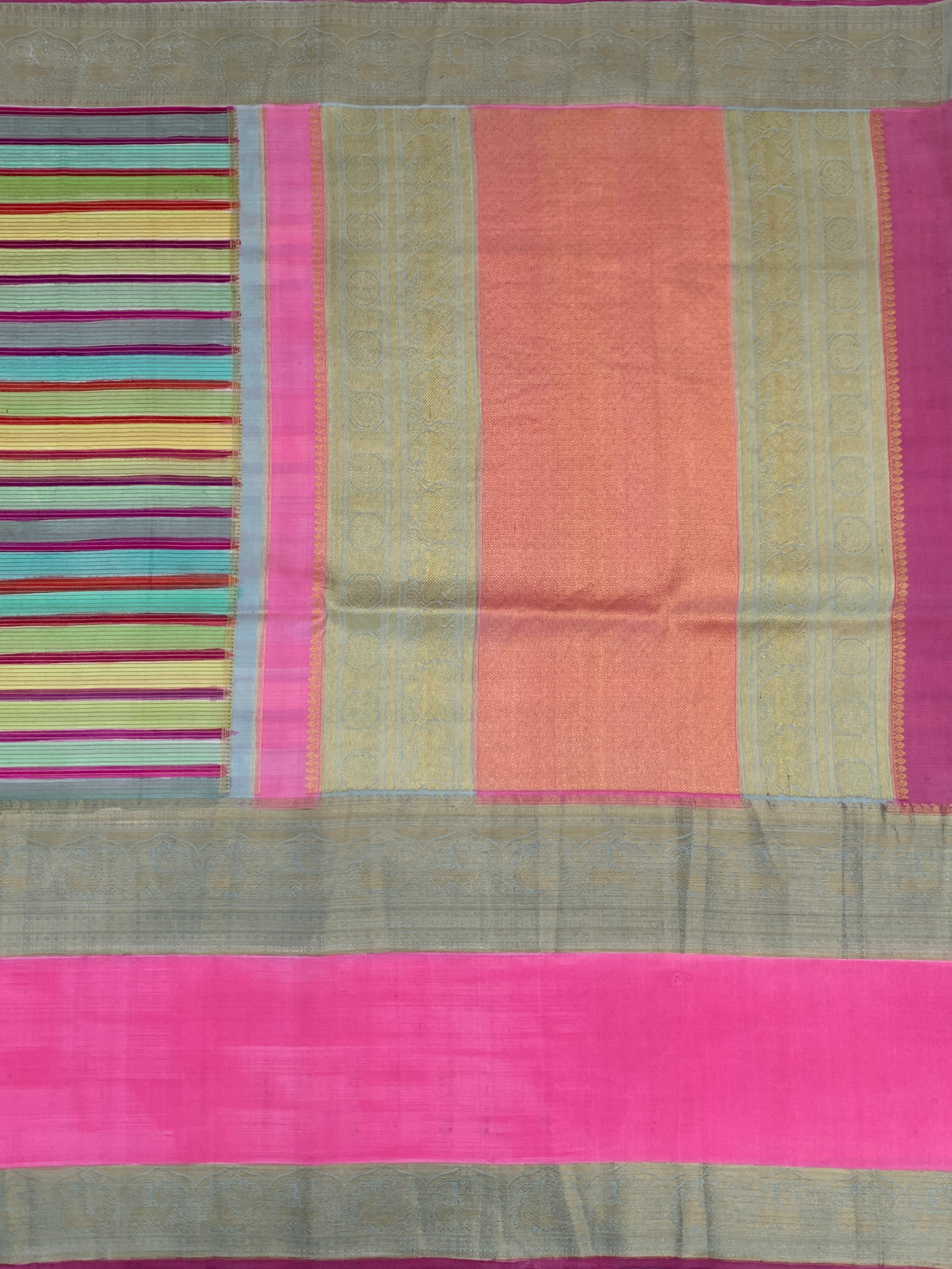kanjeevaram brush painted Saree 