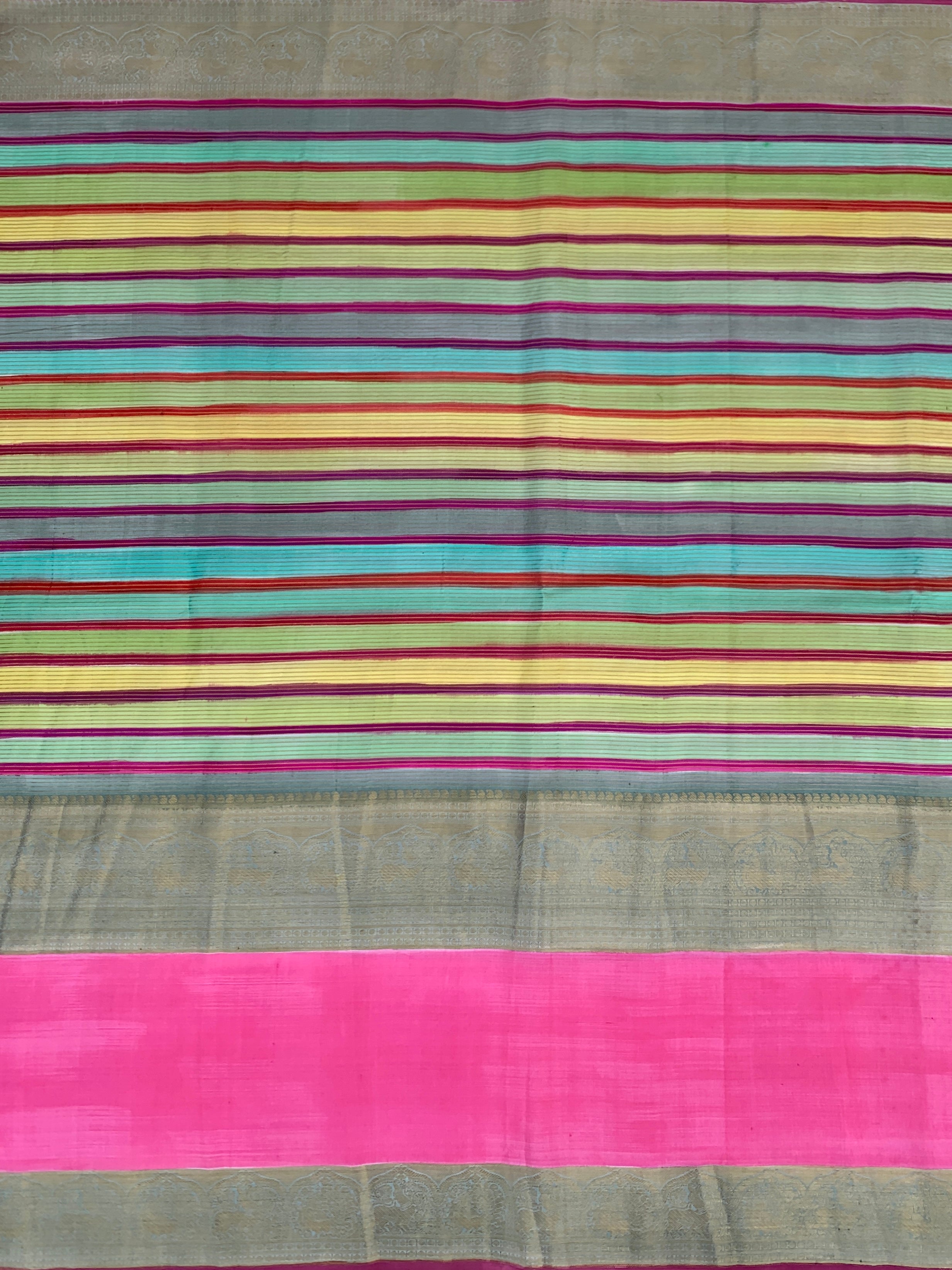 kanjeevaram brush painted Saree 