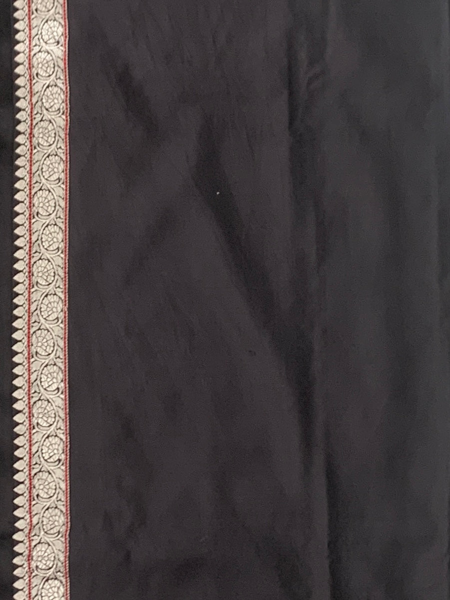Mashru Silk Saree Black In Colour