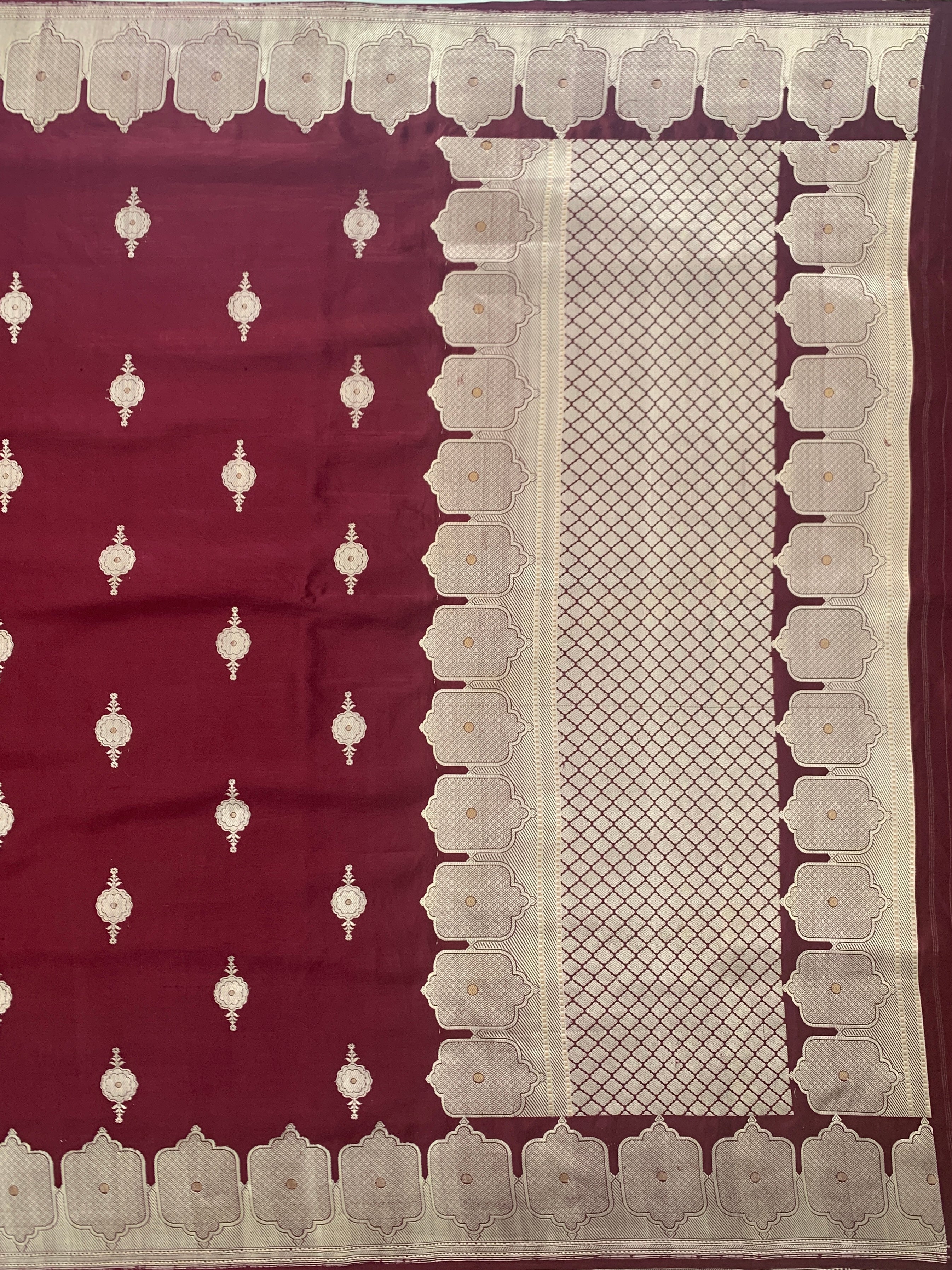 Mashru Silk Saree Wine In Colour