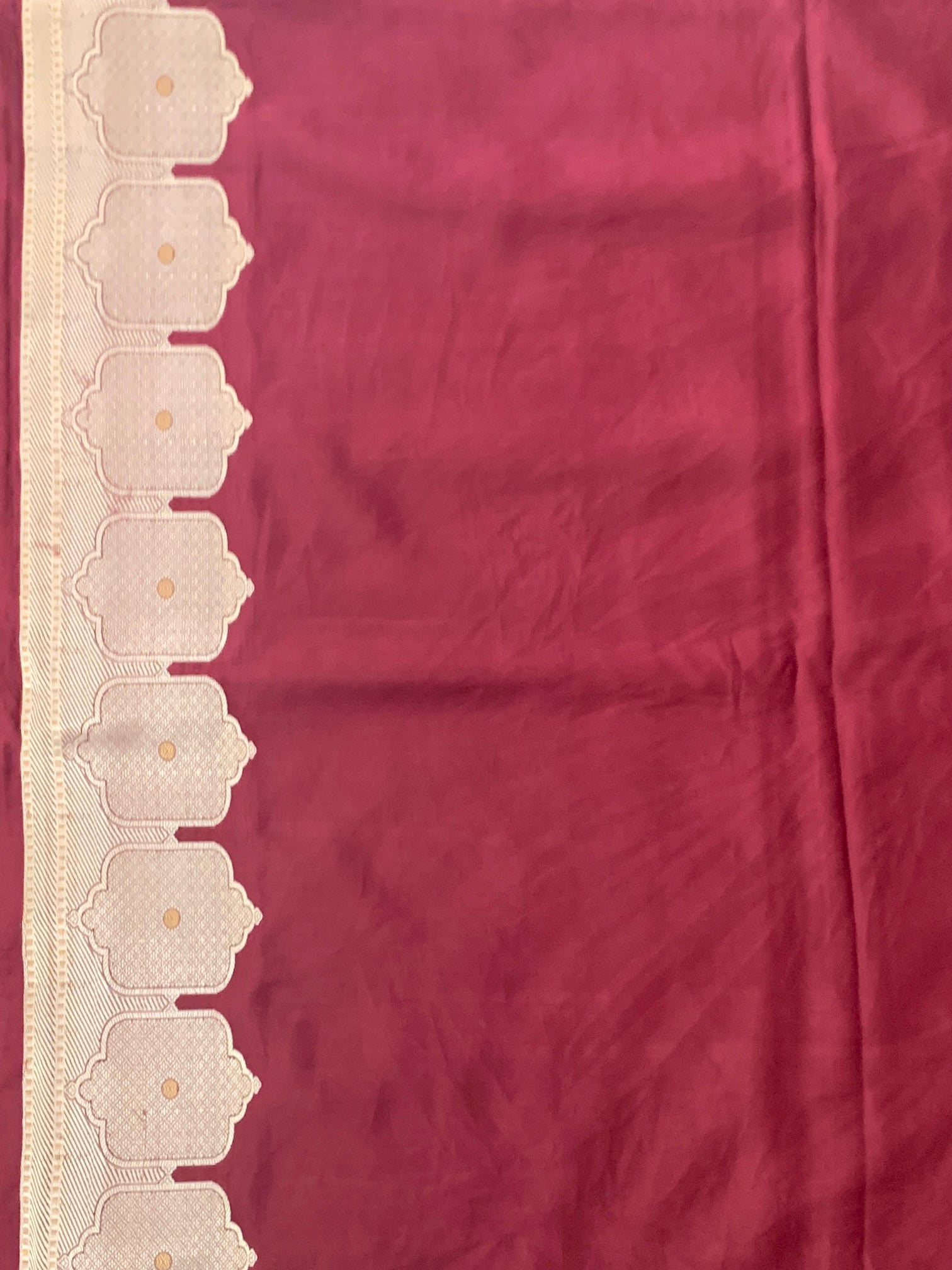 Mashru Silk Saree Wine In Colour