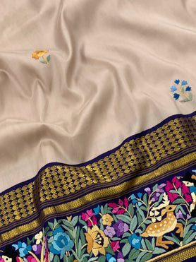 Kanjeevaram Silk Saree Pastel-Mauve In Colour