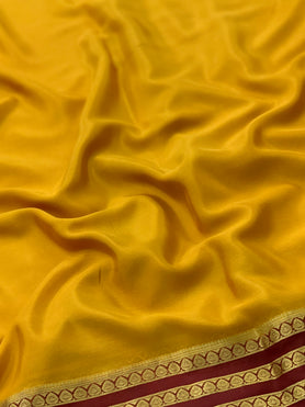 Mysore Silk Saree Mustard In Colour