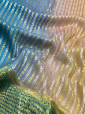 Mysore Silk Saree In Multi-Colour