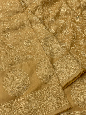 Tussore Saree Mustard In Colour