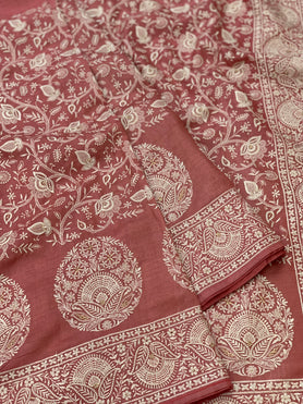 Tussore Saree Mauve In Colour
