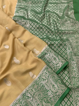 Mysore Silk Saree Beige In Colour