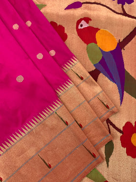 Paithani Saree Pink In Colour