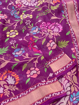 Jamdani Saree Purple In Colour