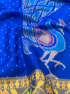 Rajkot Patola Saree Blue In Color