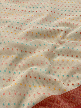 Jamdani Saree Cream In Colour