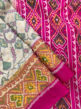 Rajkot Patola Saree Beige In Colour