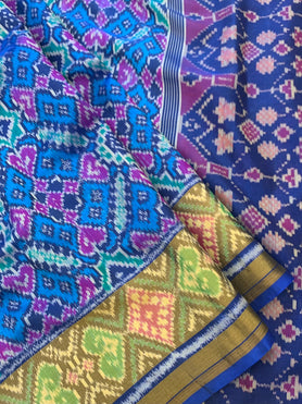 Rajkot Patola Saree Blue In Colour