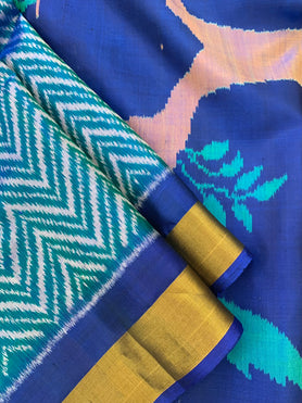 Rajkot Patola Saree Blue In Colour