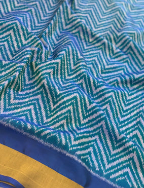 Rajkot Patola Saree Blue In Colour
