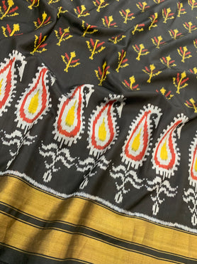Rajkot Patola Saree Black In Colour