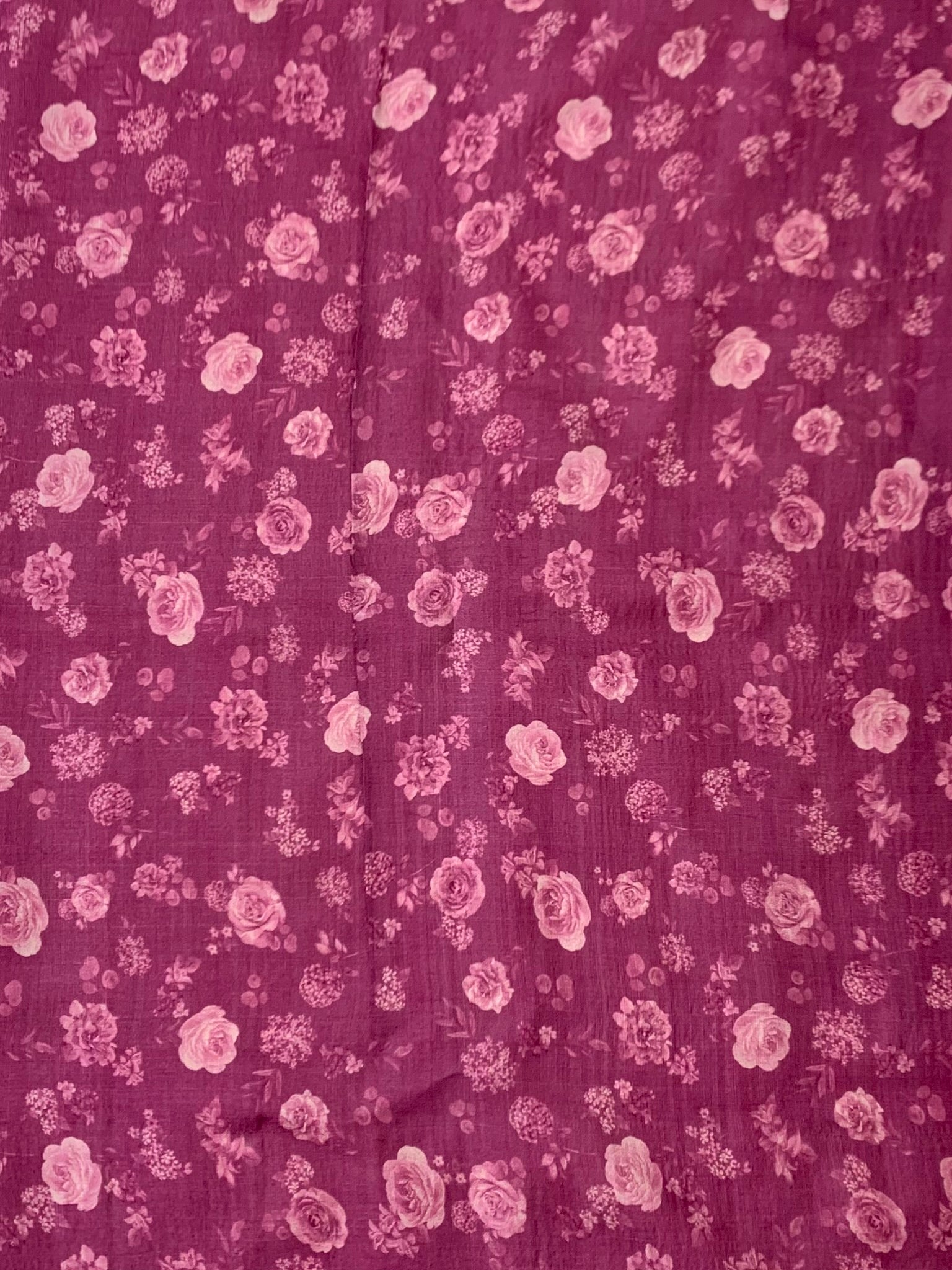 Tussore Printed Magenta-Pink In Colour
