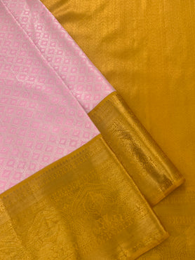 Kanjeevaram Silk Saree Light-Pink In Colour