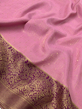 Mysore Silk Saree Lilac In Colour