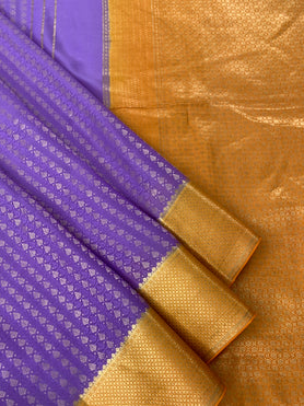 Mysore Silk Saree Lavender In Colour