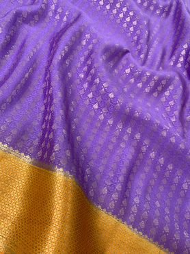 Mysore Silk Saree Lavender In Colour