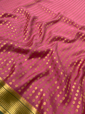 Mysore Silk Saree Onion-Pink In Colour