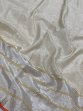 Kanjeevaram Silk Saree Cream In Colour