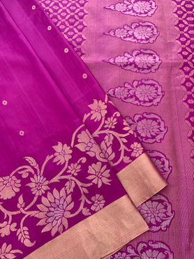 Soft Silk Saree Purple In Colour