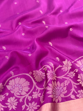 Soft Silk Saree Purple In Colour