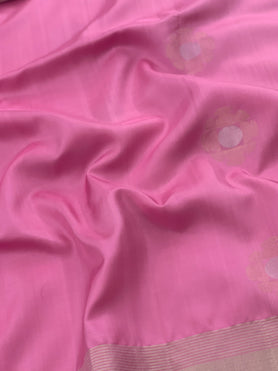 Soft Silk Saree Light-Pink In Colour