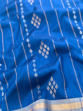 Soft Silk Saree Blue In Colour
