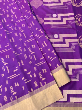 Soft Silk Saree Purple In Color