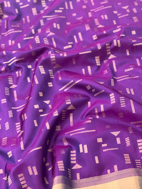 Soft Silk Saree Purple In Color