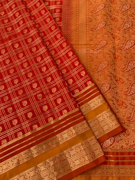 Soft Silk Saree Red In Color