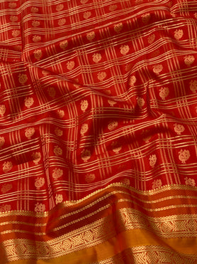 Soft Silk Saree Red In Color