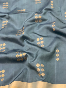 Soft Silk Saree Dark-Grey In Color