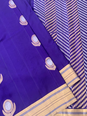 Soft Silk Saree Violet In Colour