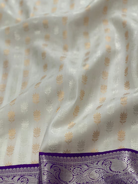 Kanjeevaram Silk Saree Cream In Colour