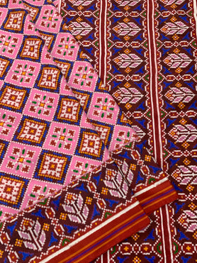Patan Patola Saree Light-Pink In Colour