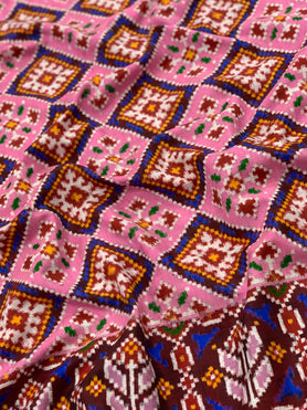 Patan Patola Saree Light-Pink In Colour